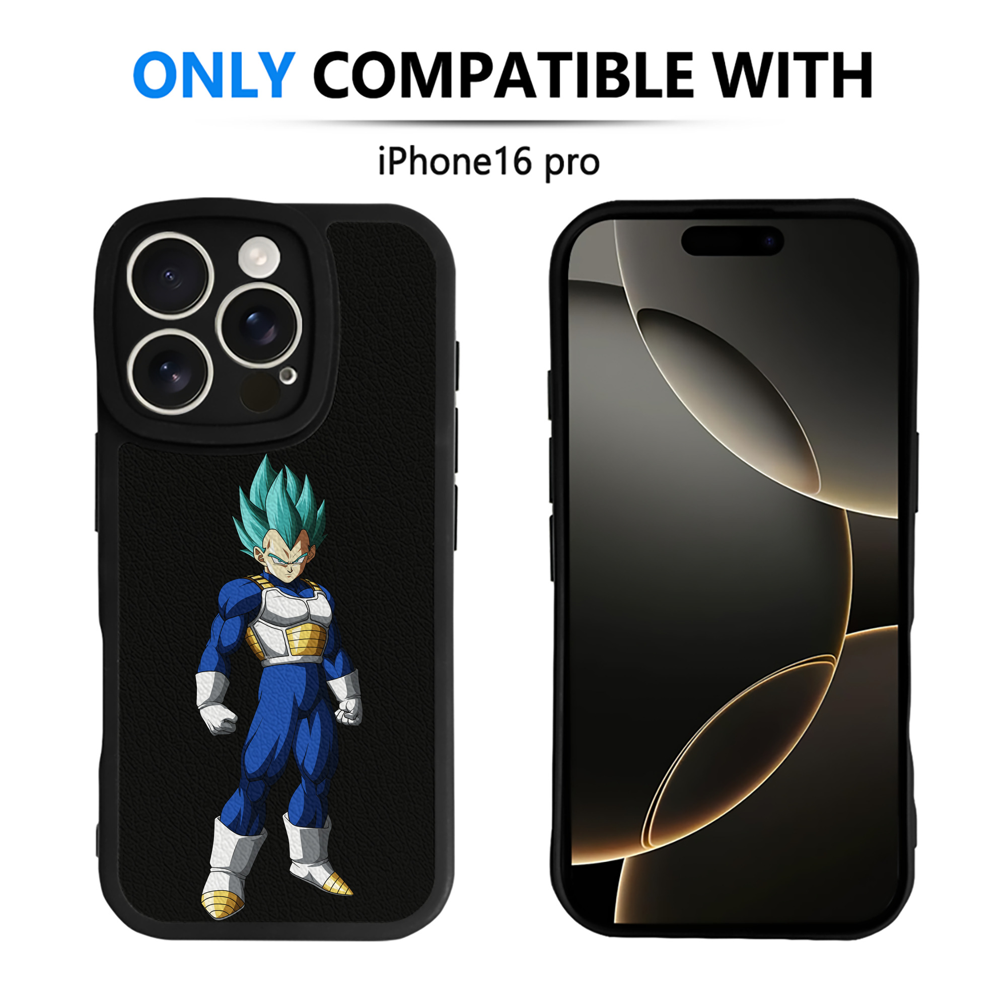 （画像用） ドラゴンボール ベジータ四世（Bejīta Yonsei）DRAGON BALL Vegeta IV 【iPhone 16シリーズ対応】シリコンスマホケース（レザー調） 材質：シリコン